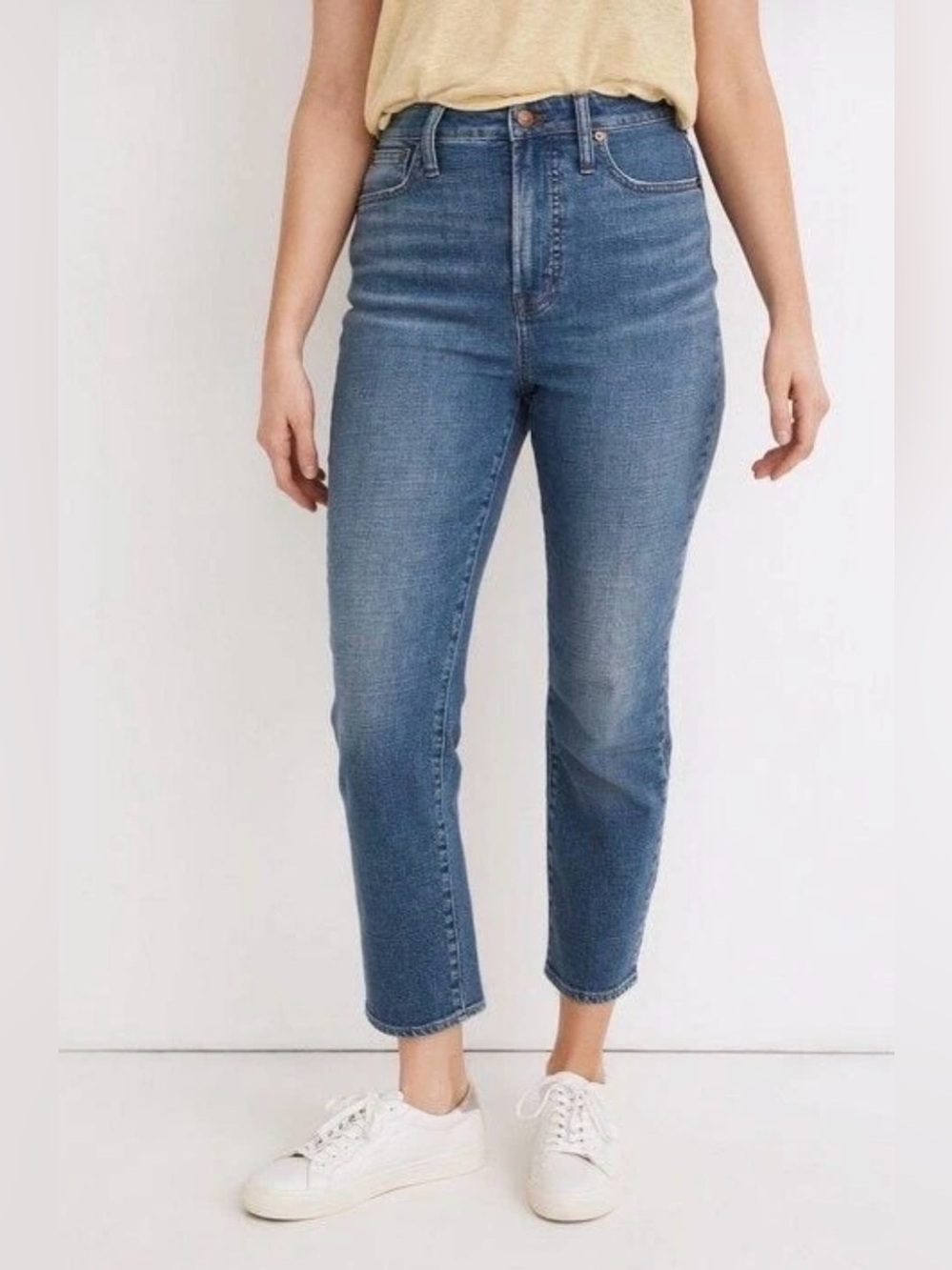 Madewell curvy perfect vintage crop jeans waist measures 26” high-Rise